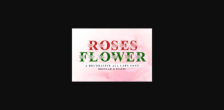 Roses Flower Font Poster 1