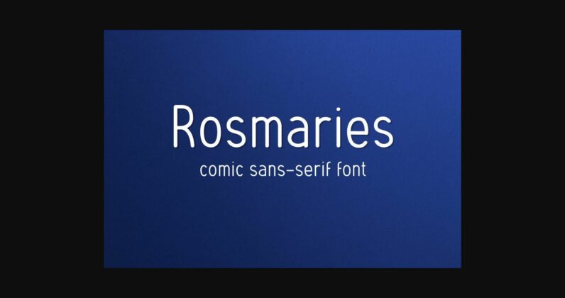 Rosmaries Font Poster 3