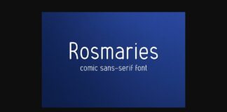 Rosmaries Font Poster 1