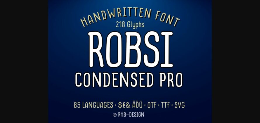 Rossi Condensed Pro Font Poster 3