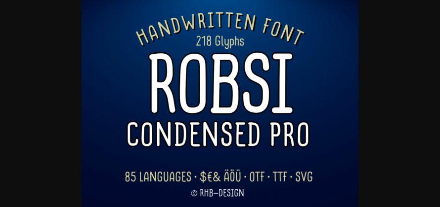 Rossi Condensed Pro Font Poster 1