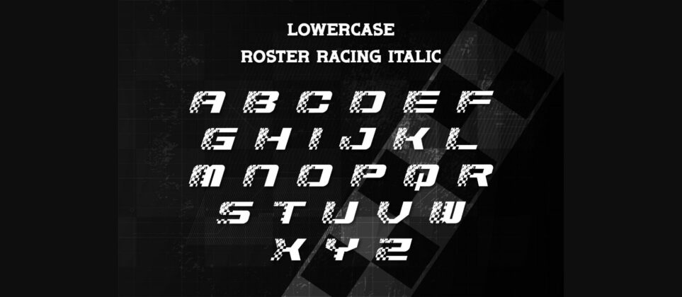 Roster Racing Font Poster 8