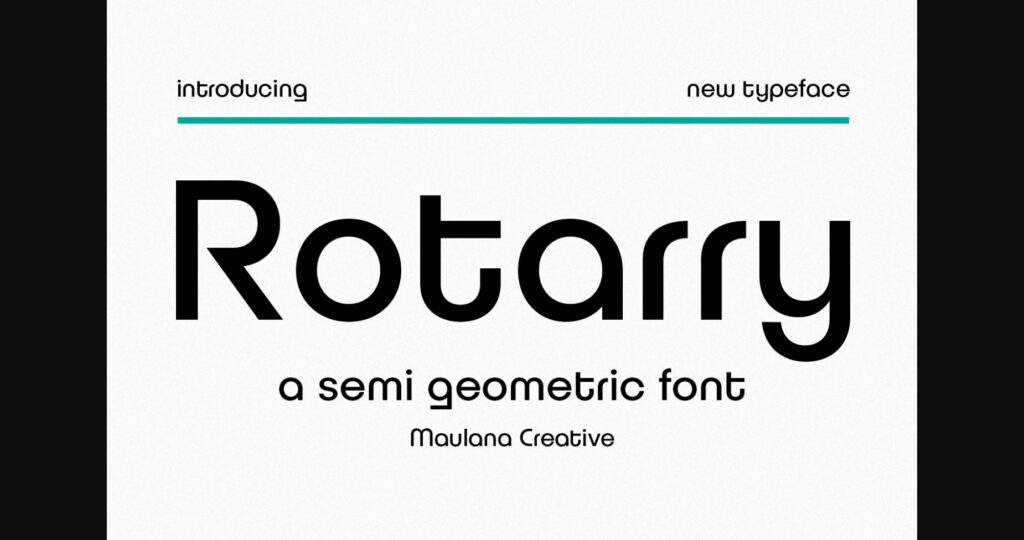 Rotarry Semi Geometric Font Poster 3