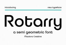 Rotarry Semi Geometric Font Poster 1