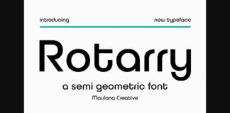 Rotarry Semi Geometric Font Poster 1