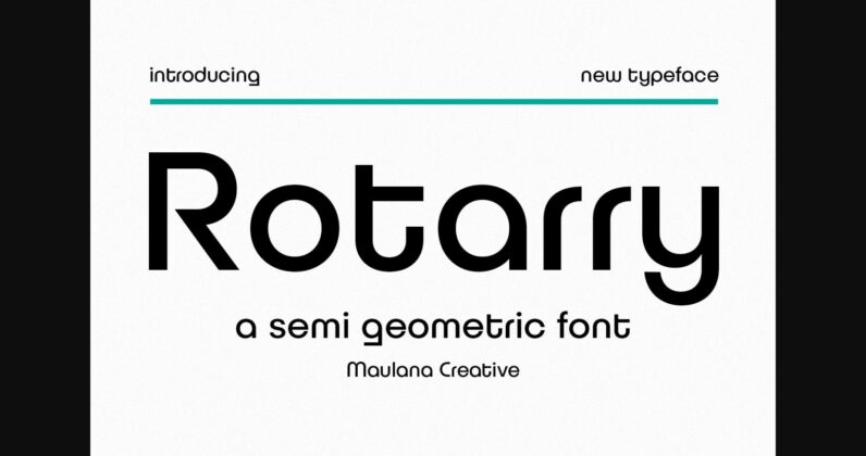 Rotarry Semi Geometric Font Poster 1