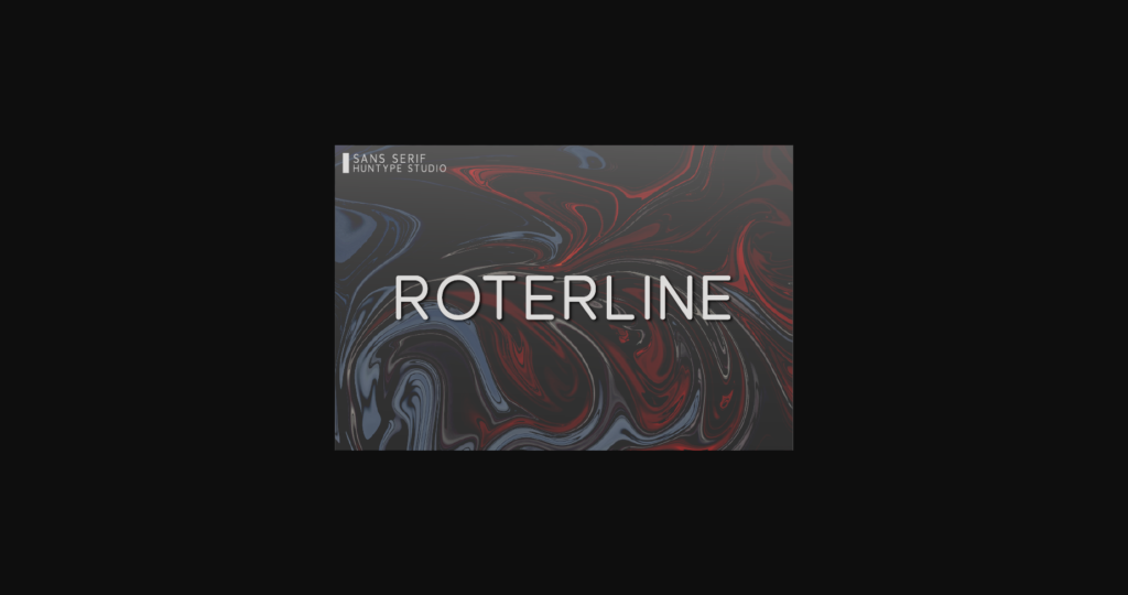 Roterline Font Poster 1