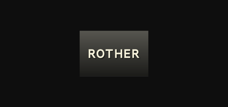 Rother Font Poster 3