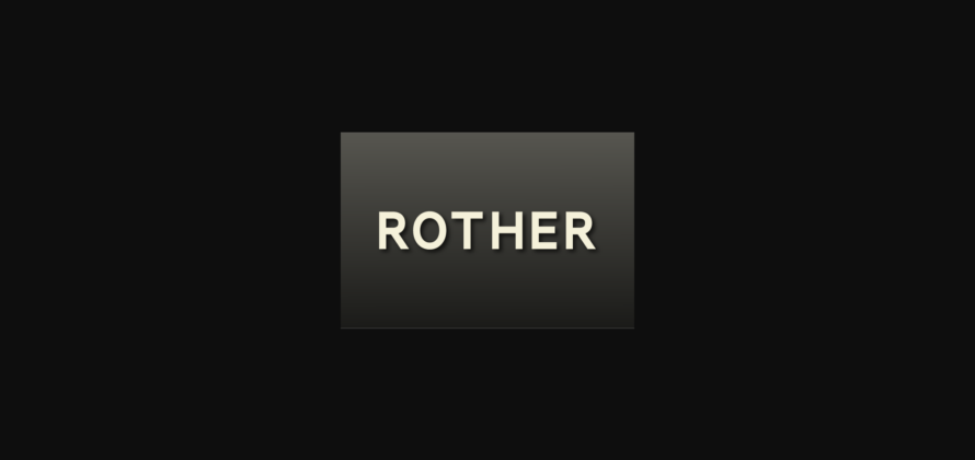 Rother Font Poster 1