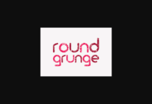 Round Grunge Font Poster 1