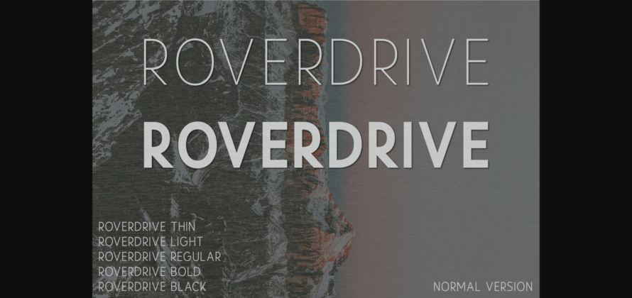 Roverdrive Font Poster 3