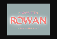 Rowan Font Poster 1