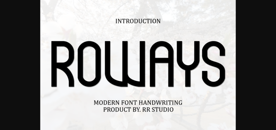 Roways Font Poster 3