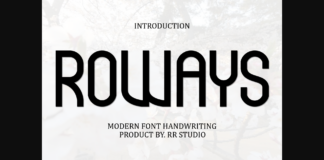 Roways Font Poster 1