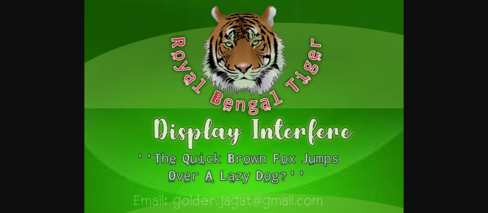 Royal Bengal Tiger Font Poster 3