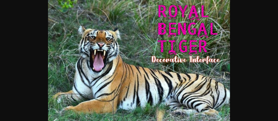 Royal Bengal Tiger Font Poster 6
