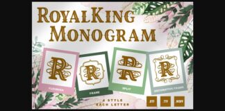Royal King Monogram Font Poster 1
