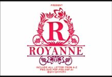 Royanne Monogram Font Poster 1