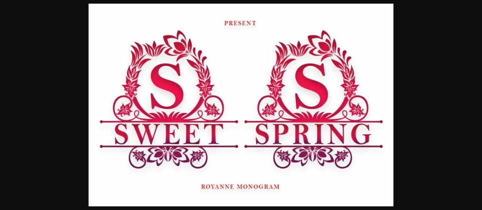 Royanne Monogram Font Poster 4