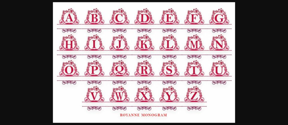 Royanne Monogram Font Poster 5