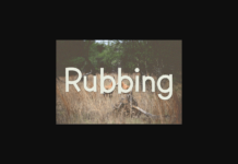 Rubbing Font Poster 1