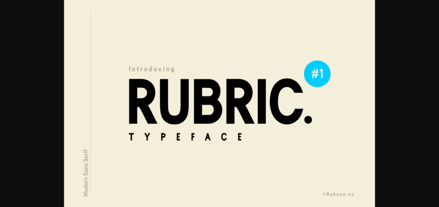 Rubric Font Poster 3
