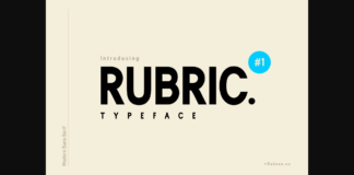 Rubric Font Poster 1