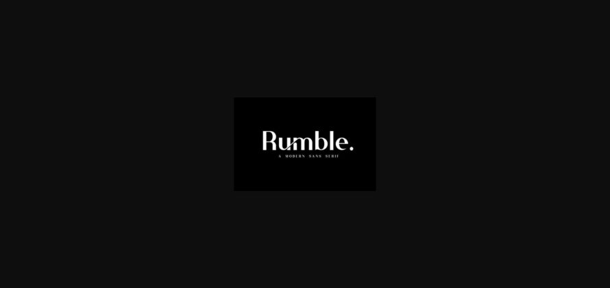 Rumble Font Poster 1