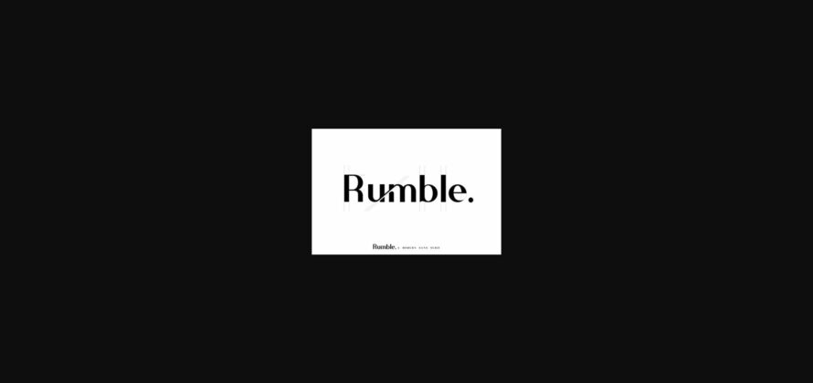 Rumble Font Poster 10