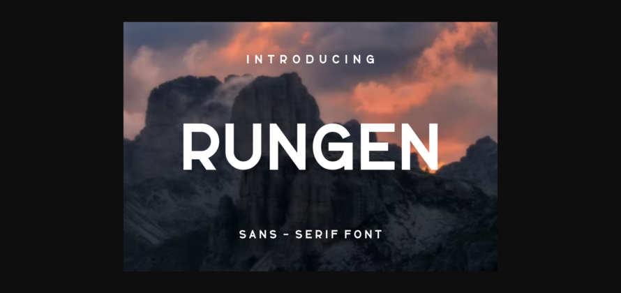 Rungen Font Poster 3