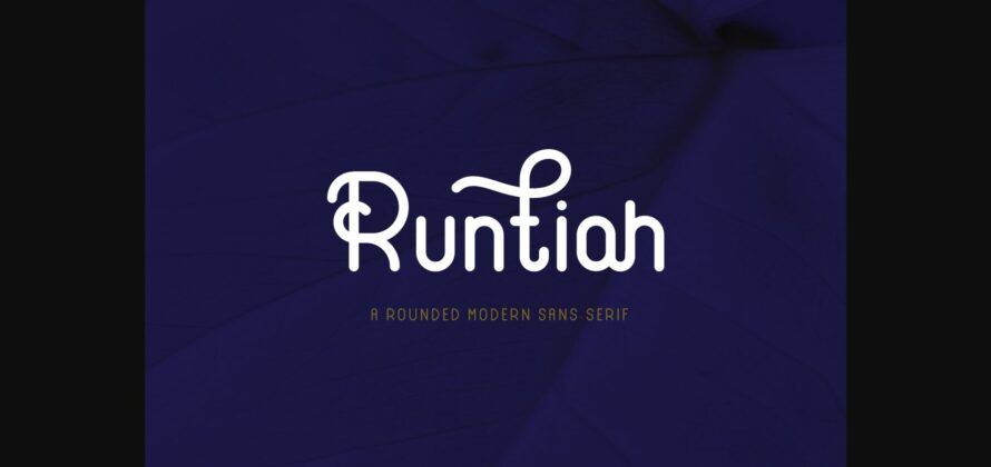 Runtiah Font Poster 3