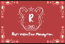 Ruri Valentine Monogram Font Poster 1