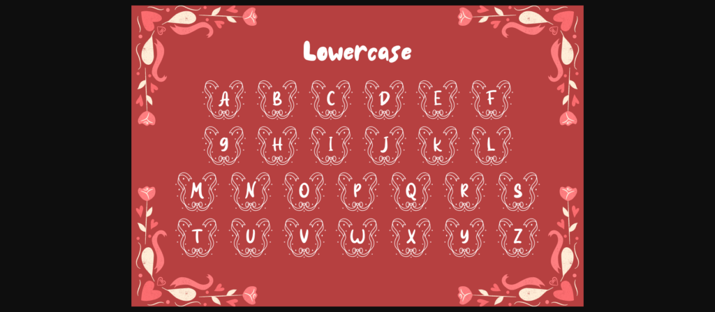 Ruri Valentine Monogram Font Poster 8