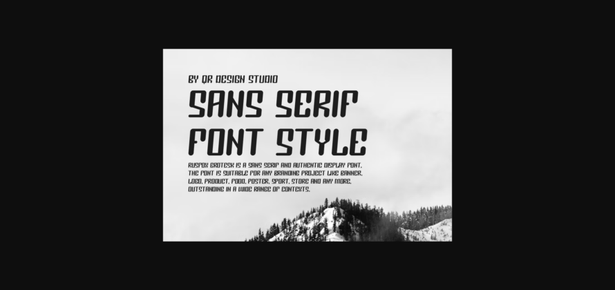 Rusfox Grotesk Font Poster 4