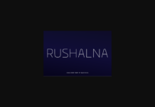 Rushalna Font Poster 1