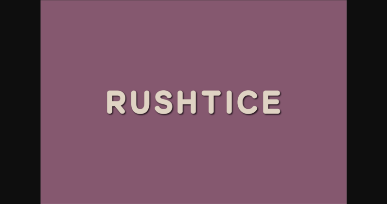 Rushtice Font Poster 3