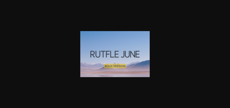 Rutfle June Bold Font Poster 3