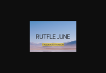 Rutfle June Extra Bold Font Poster 1
