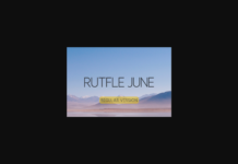 Rutfle June Regular Font Poster 1