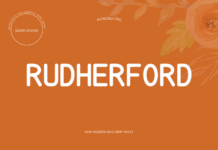 Rutherford Font Poster 1