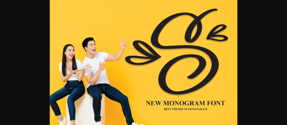 S Monogram Font Poster 3