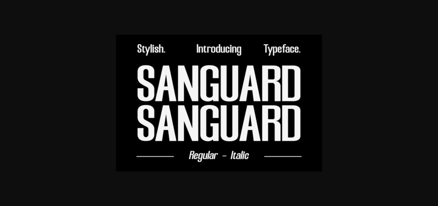 Sanguard Font Poster 3