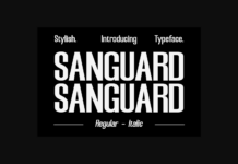 Sanguard Font Poster 1
