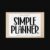 Simple Planner Font