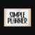 Simple Planner Font