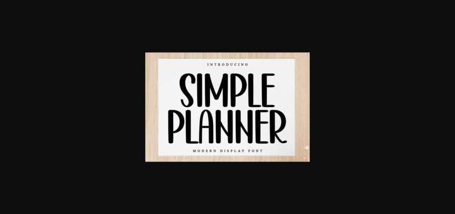 Simple Planner Font Poster 1