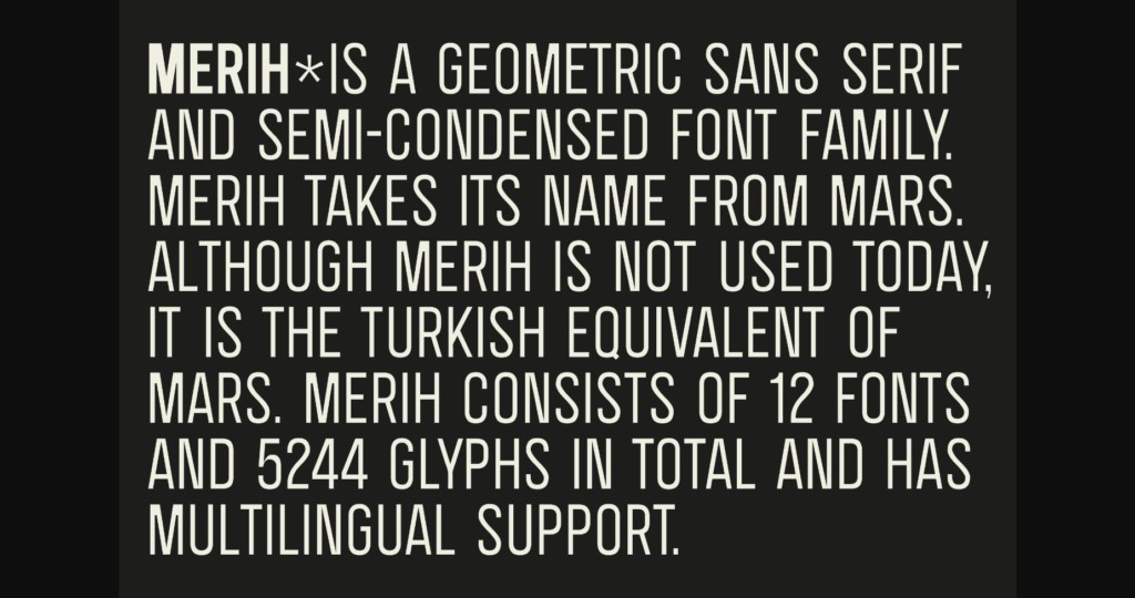 SK Merih Font Poster 3