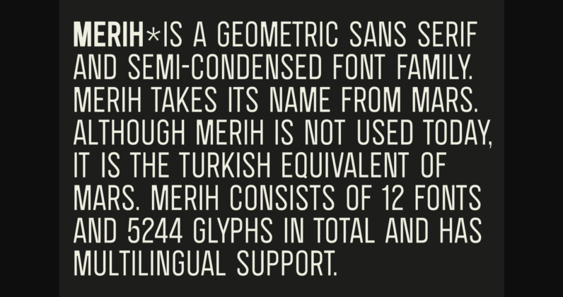 SK Merih Font Poster 3