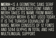 SK Merih Font Poster 1