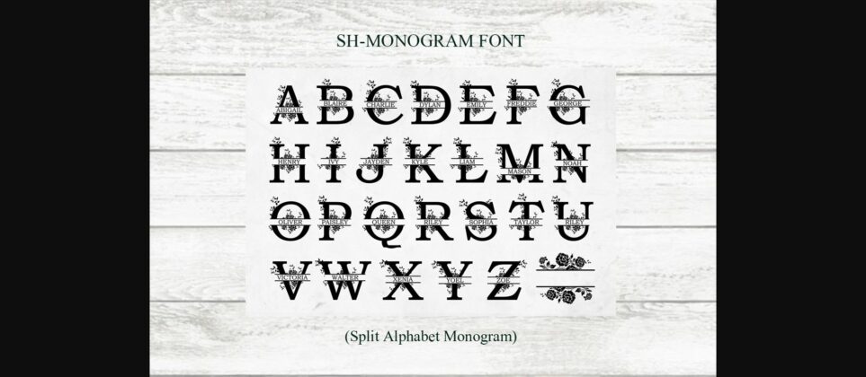 SM Monogram Font Poster 6